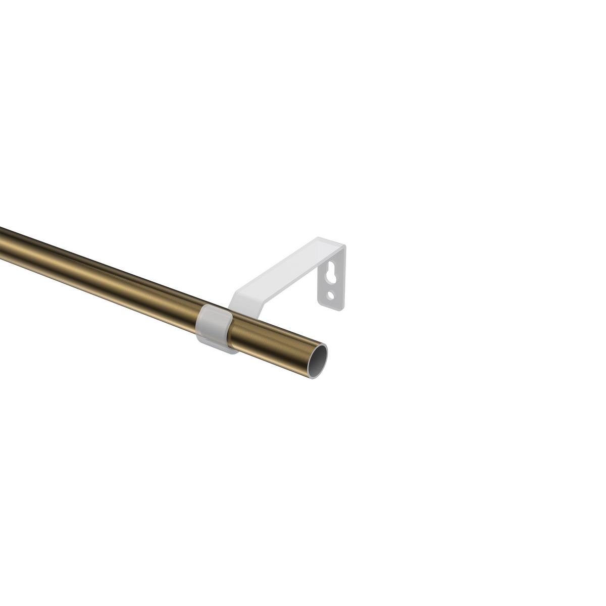 GARDINENSTANGE Olymp Lorenzo 160 cm, 1-läufig (ohne Ringe), 16 mm Ø Messing Antik - Messingfarben/Bronzefarben, Metall (160cm) - INTERDECO