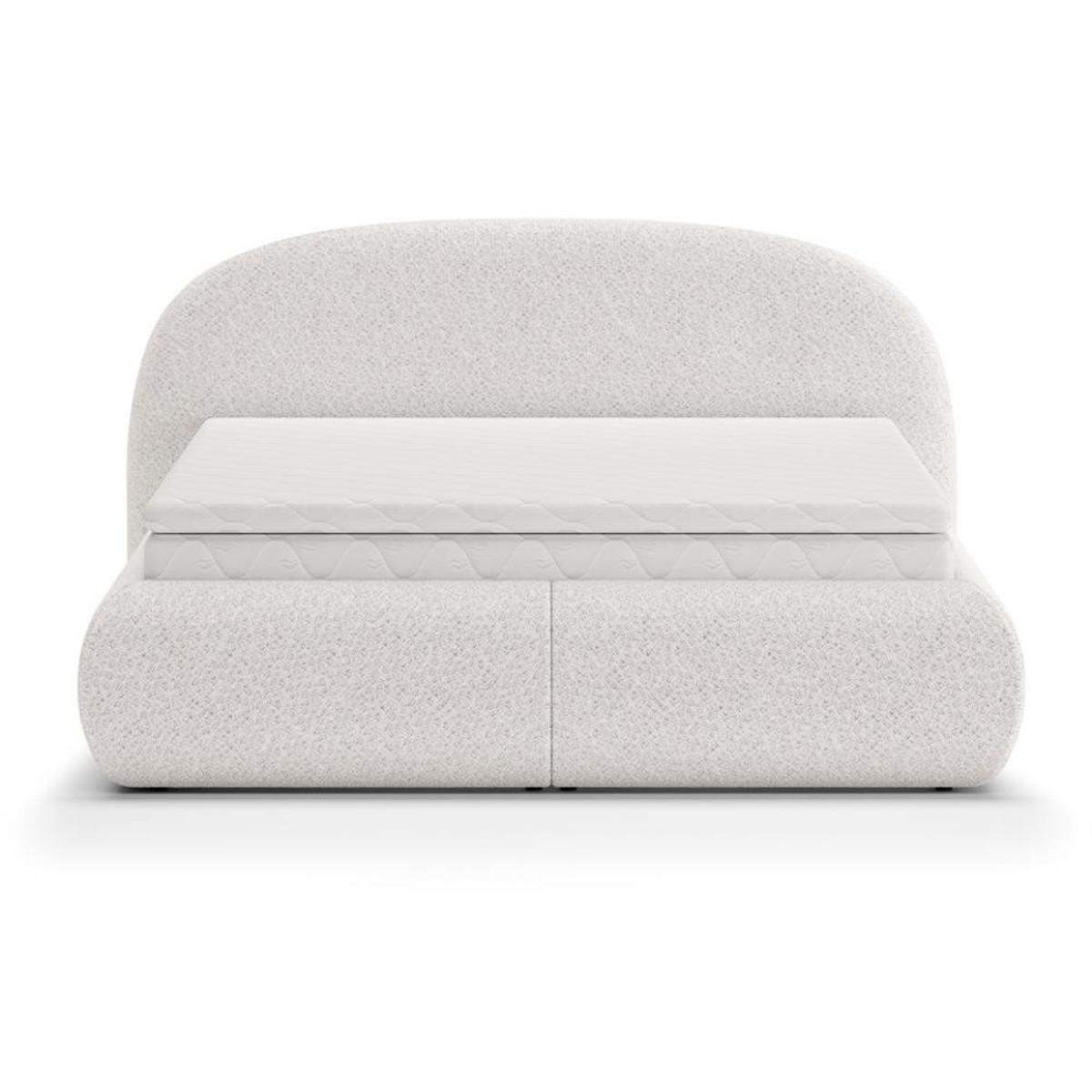 POLSTERBETT Motti mit Matratze und Topper, 140x200 cm, Creme - Beige, Textil (140/200cm) - Beautysofa