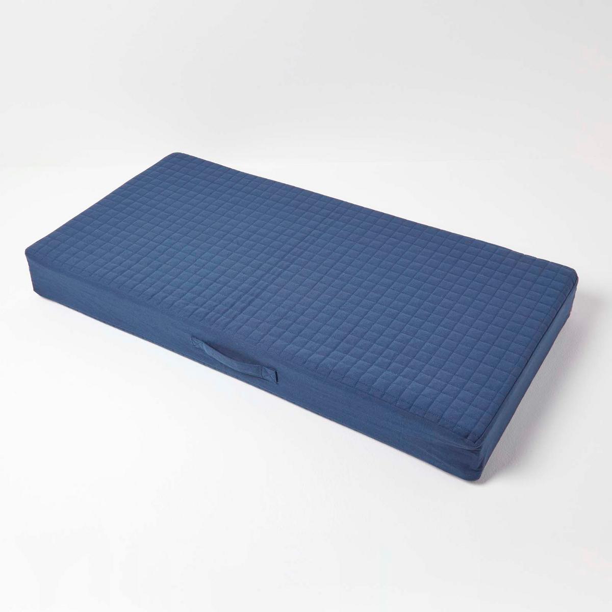SOFA-AUFLAGE dunkelblau 100/50/10 cm – Sitzkissen orthopädisch - Dunkelblau, Textil (100/50/10cm) - Homescapes