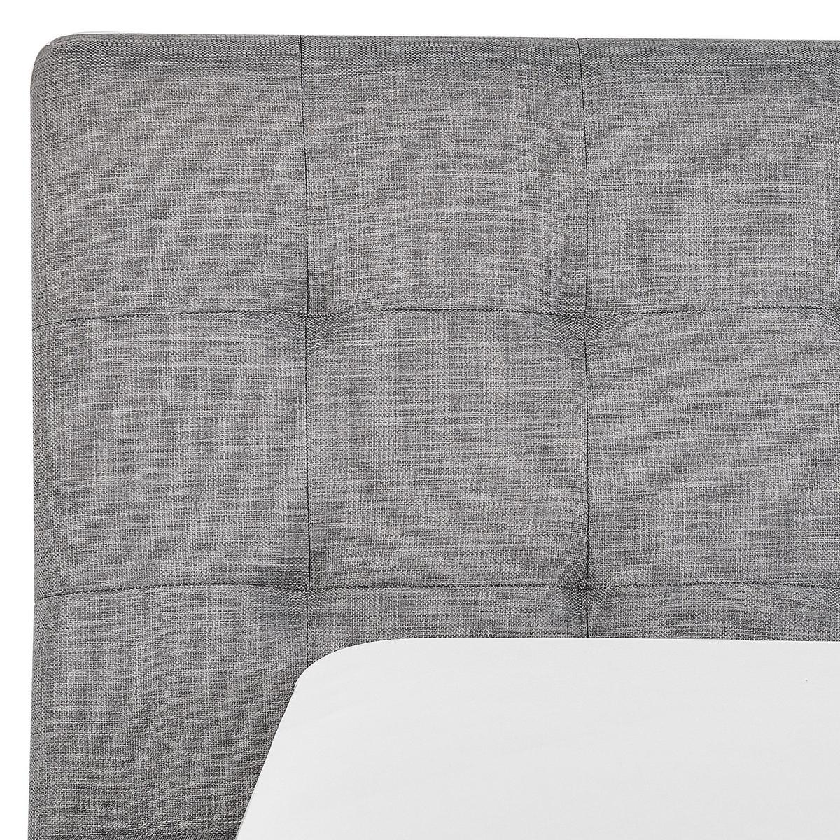 POLSTERBETT 160/200cm Grau Lille - Grau, Textil (160/200cm) - Beliani