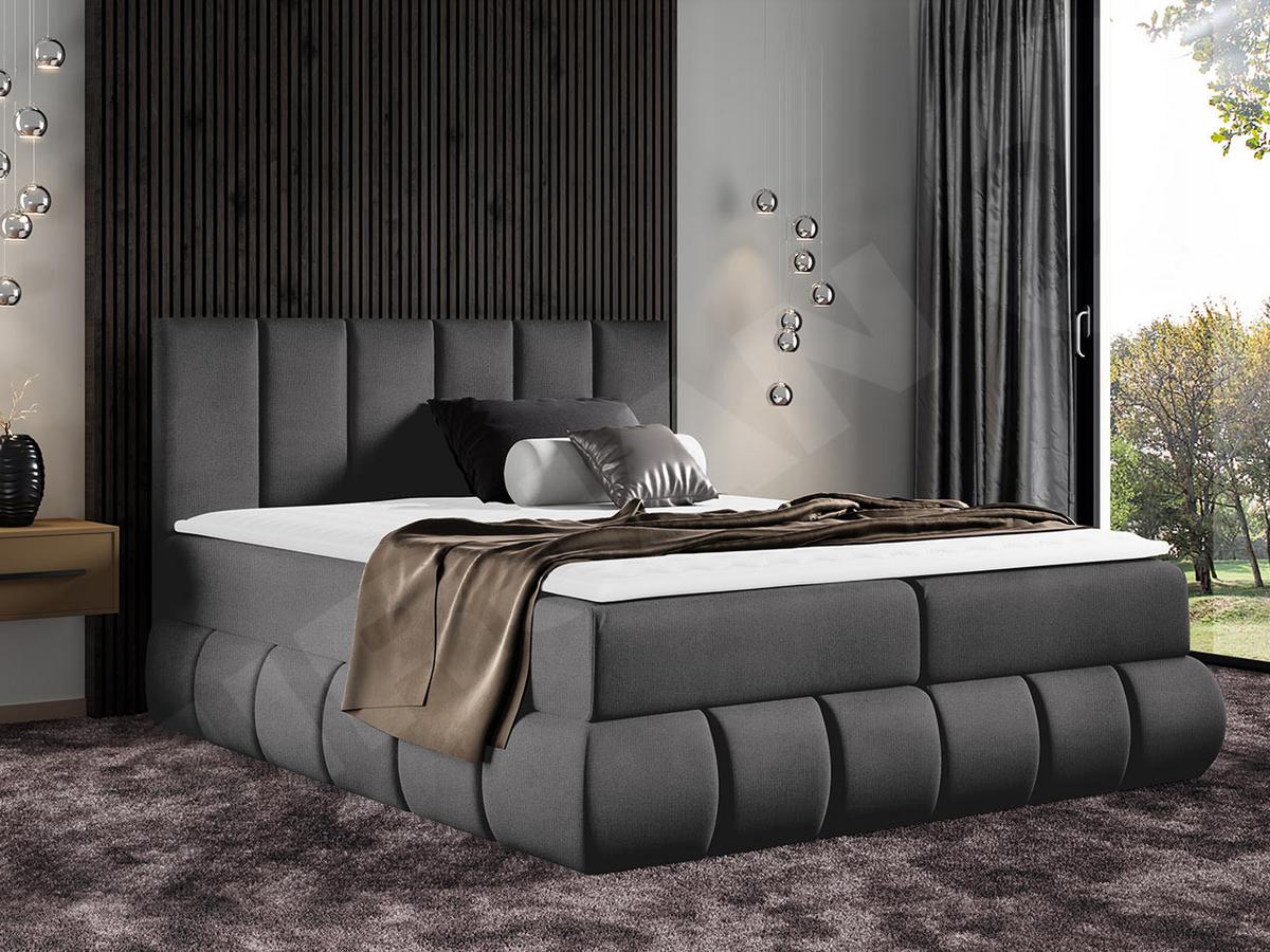 BOXBETT Venezia - H3 - Grau, Holz (160/200cm) - MIRJAN24