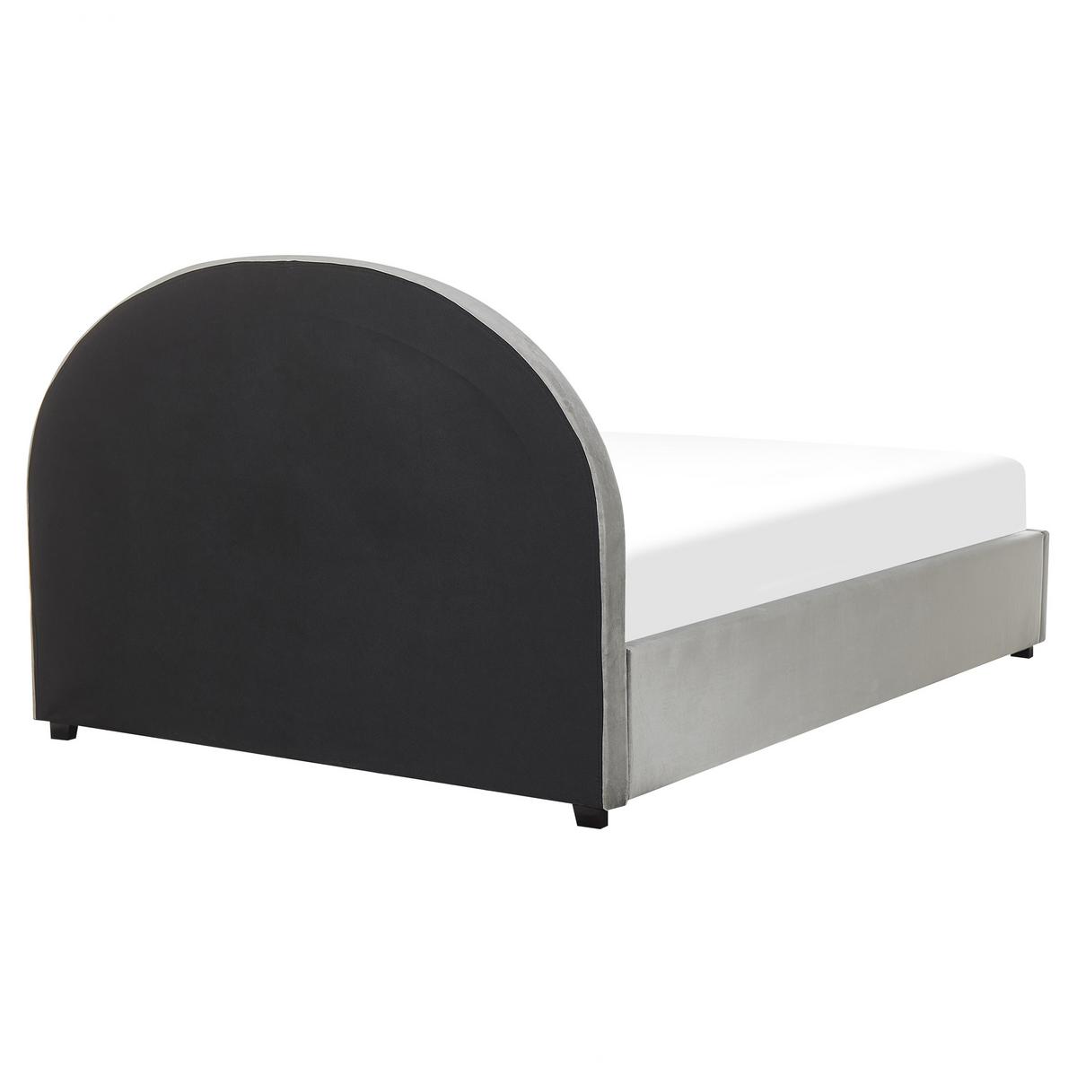 BETT mit Stauraum 160x200 cm Grau Vaucluse - Hellgrau, Textil (160/200cm) - Beliani