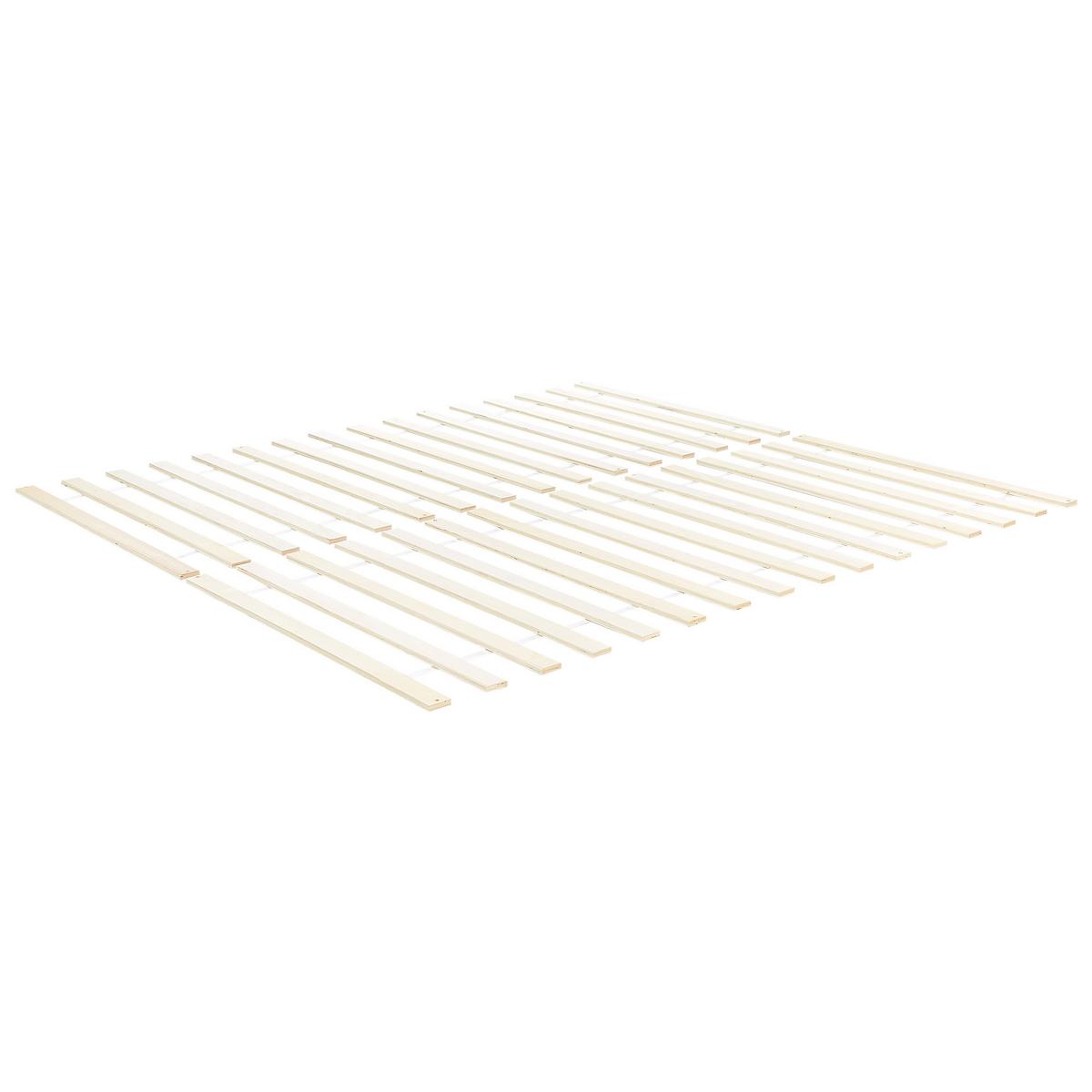BETT mit Lattenrost 160x200 cm Weiß Tannay - Weiß, Holz (160/200cm) - Beliani