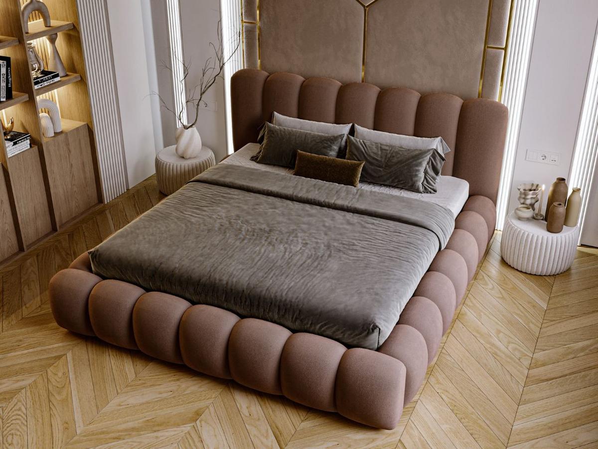 POLSTERBETT Averia 140x200 Braun - Braun, Textil (140/200cm) - Graingold