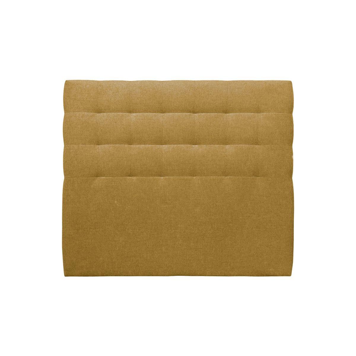 KOPFTEIL gepolstert - Gesteppt – gelber Stoff - 160 cm - Beige/Gelb, Karton/Holz (160/120/10cm) - Sommeil de Plomb