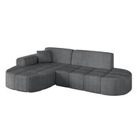 ECKSOFA Ottomane Links LIVO-L1 - 252x173x79,5 cm Dunkelgrau - Dunkelgrau, Holzwerkstoff/Textil (252/173cm) - ALTDECOR