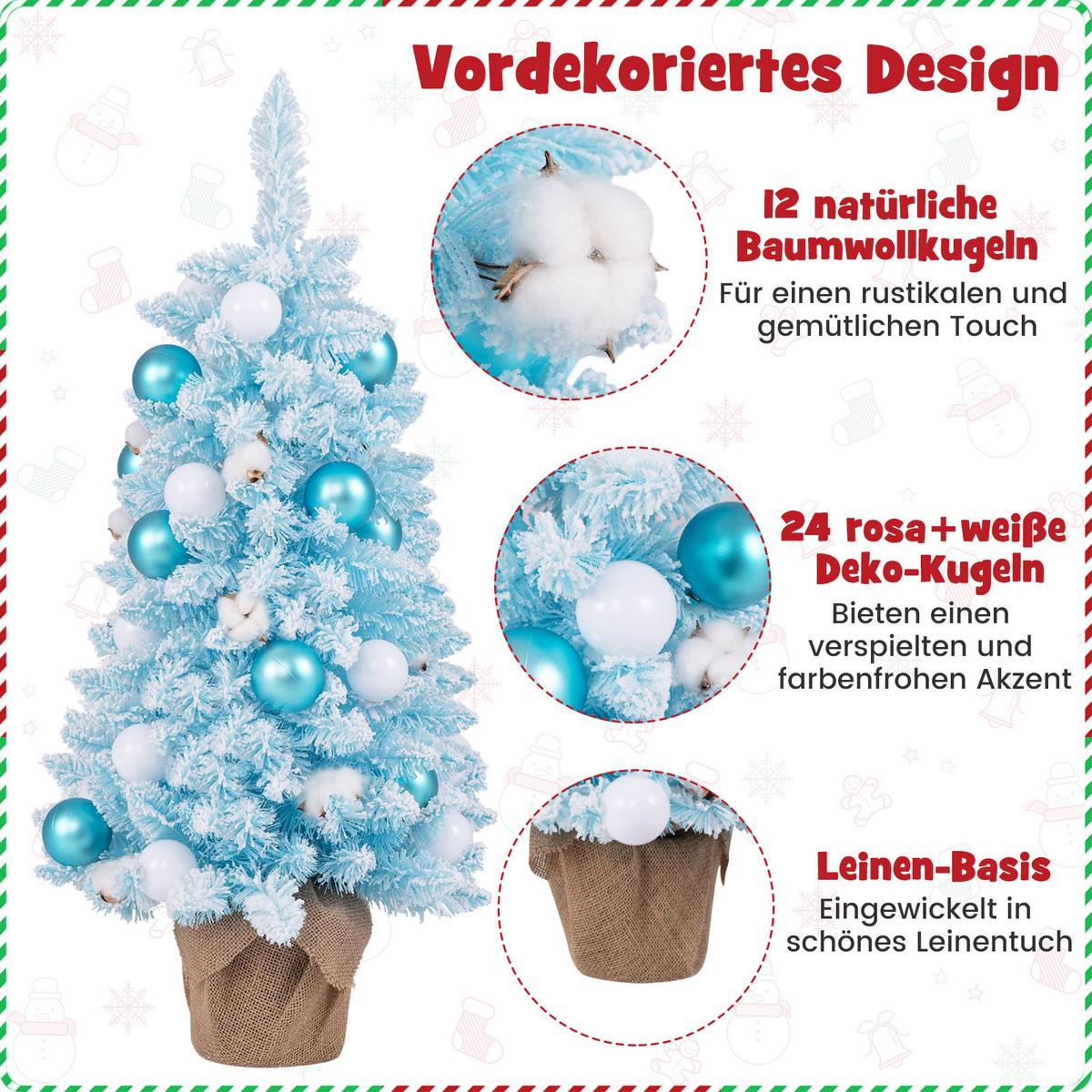 WEIHNACHTSBAUM Mini Blau - Blau, Kunststoff (90cm) - COSTWAY