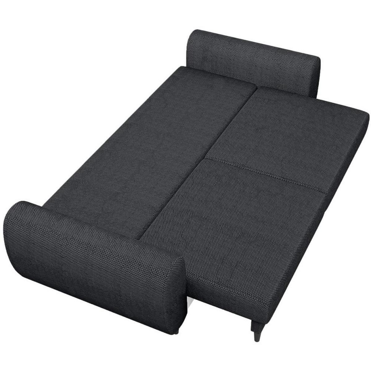 3-SITZER SCHLAFSOFA Cortez schwarz - Schwarz, Textil (251/76/95cm) - Beautysofa