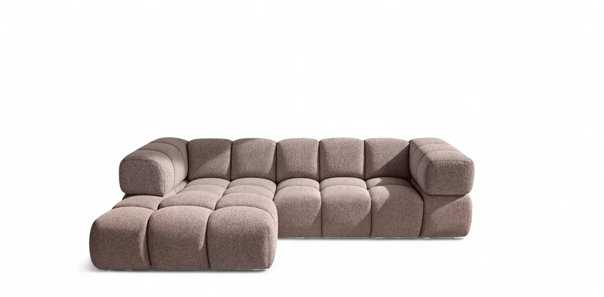 ECKSOFA Blanche In Puente - Violett, Holzwerkstoff/Textil (280/150cm) - Fun Möbel