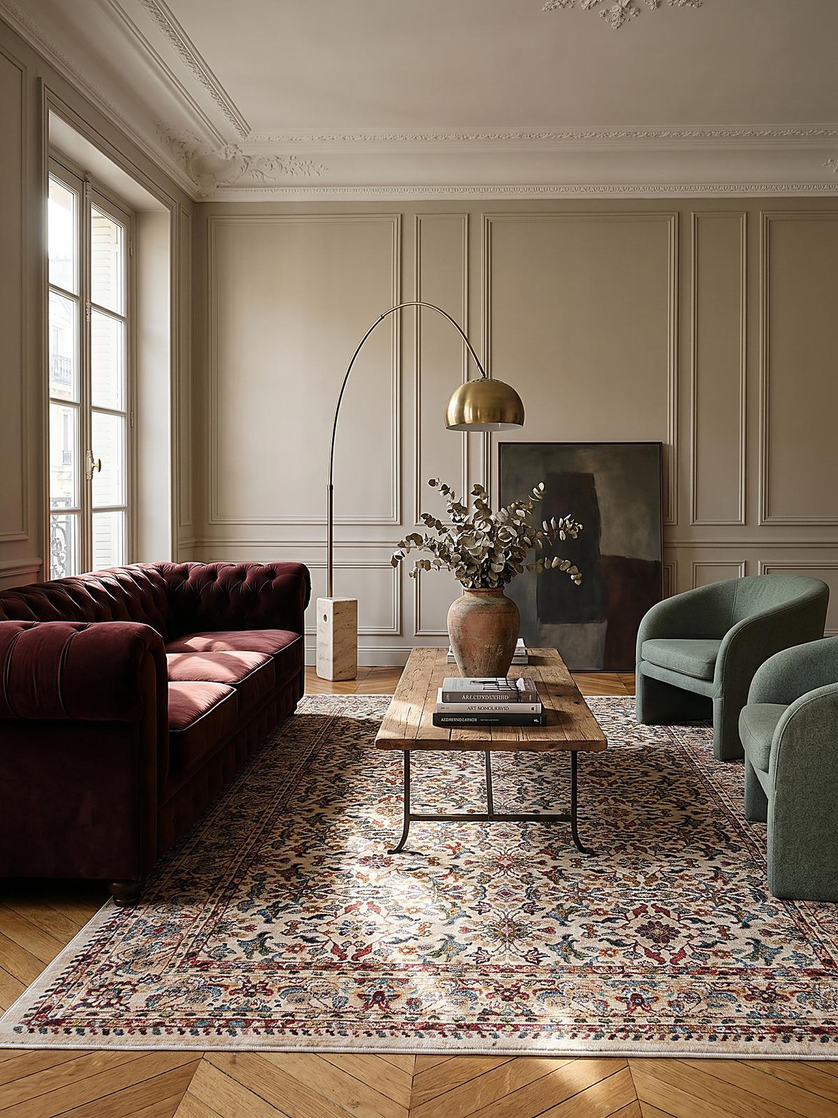 KURZFLORTEPPICH GLAZERT, orientalisch, Natur, 80 x 150 cm - Naturfarben, Textil (150/80cm) - KADIMA DESIGN