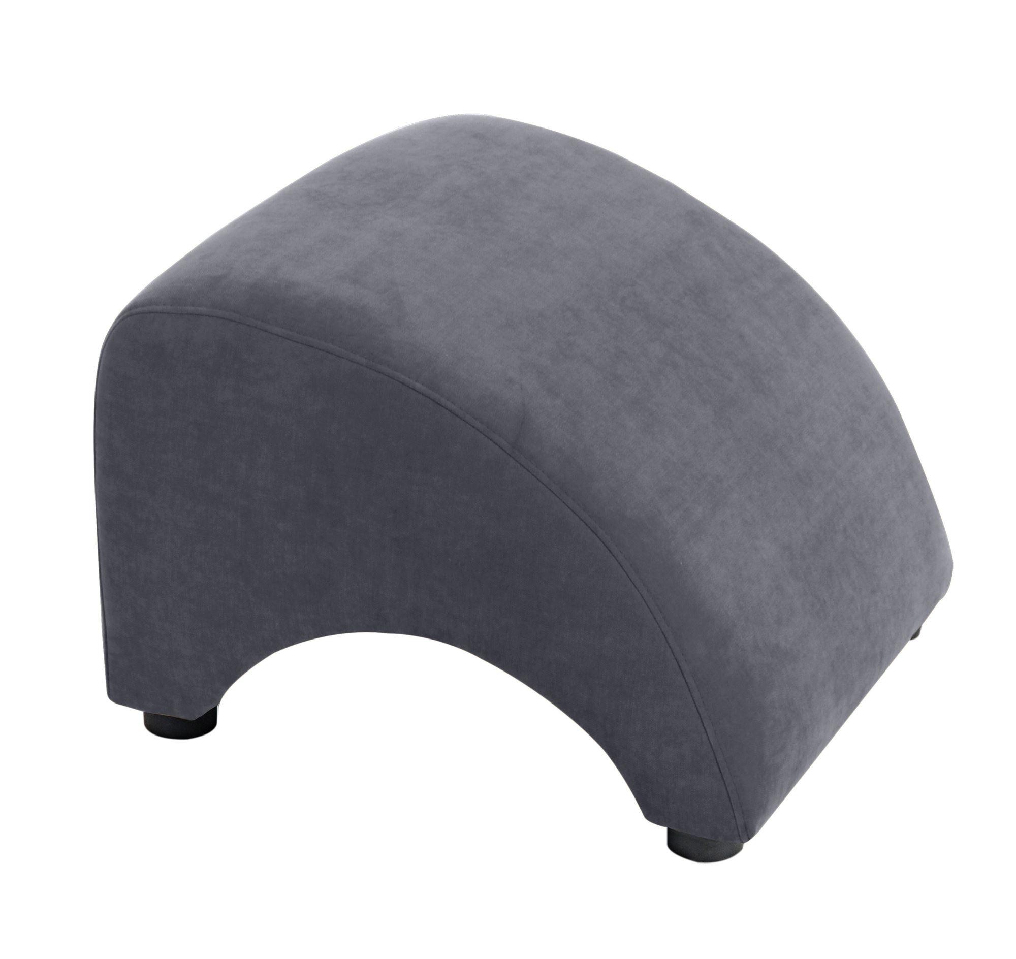 POLSTERHOCKER Kajsa Velourstoff anthrazit - Anthrazit, Kunststoff (52/37/54cm) - 58aufmkessel