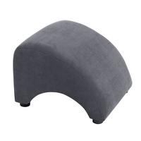 POLSTERHOCKER Kajsa Velourstoff anthrazit - Anthrazit, Kunststoff (52/37/54cm) - 58aufmkessel