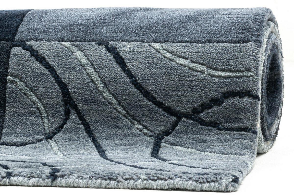 HANDKNÜPFTEPPICH Domas 170x240 cm - Anthrazit, Textil (170/240cm) - THEKO