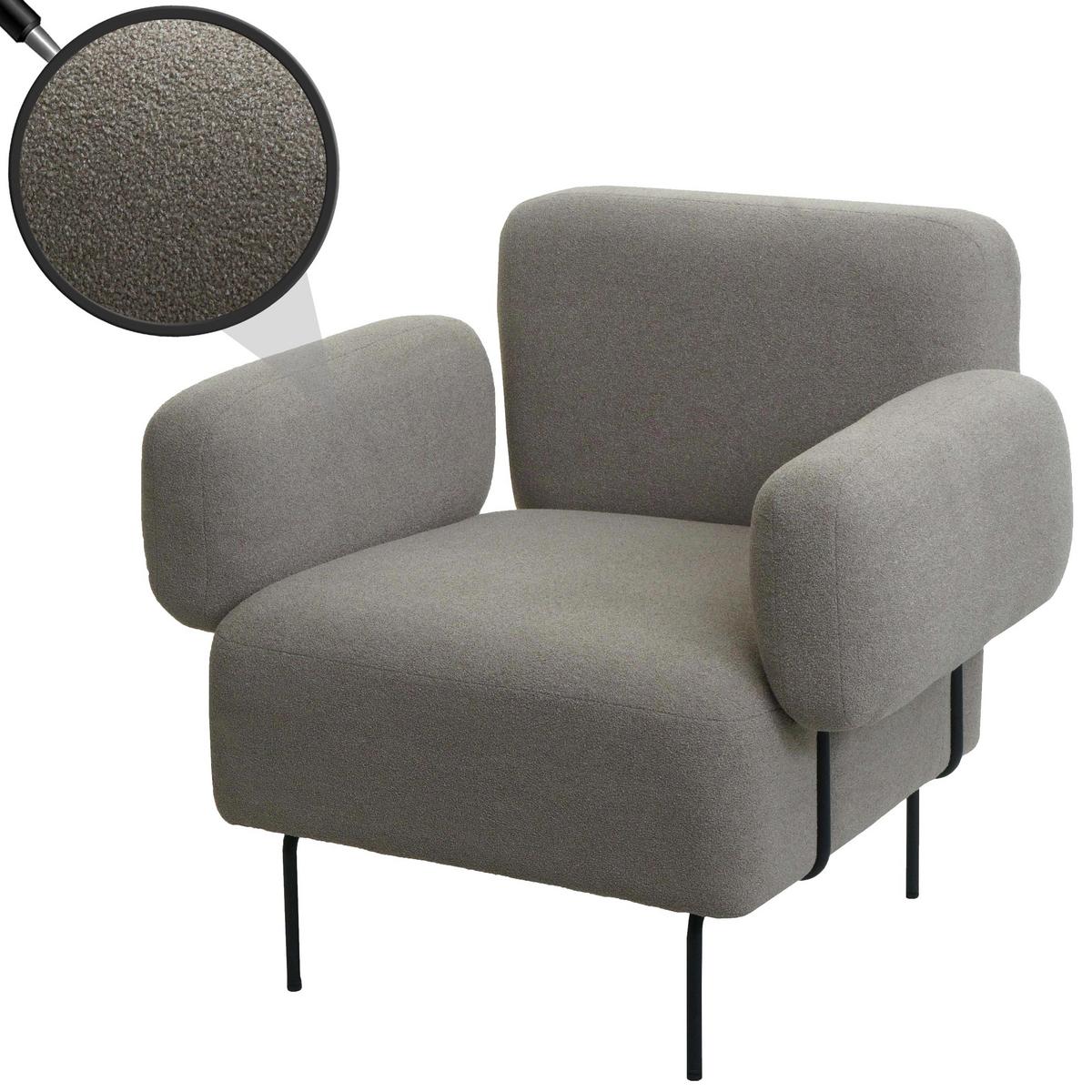 LOUNGE-SESSEL Grau - Grau, Textil (88/78/76cm) - MCW