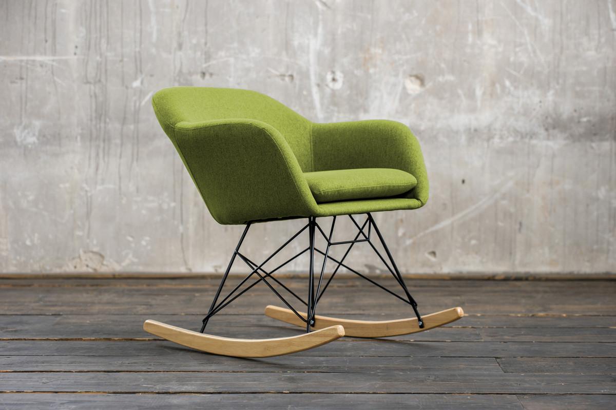 SCHAUKELSTUHL STELLA Grün Webstoff - Grün, Textil (62/73/75cm) - KAWOLA