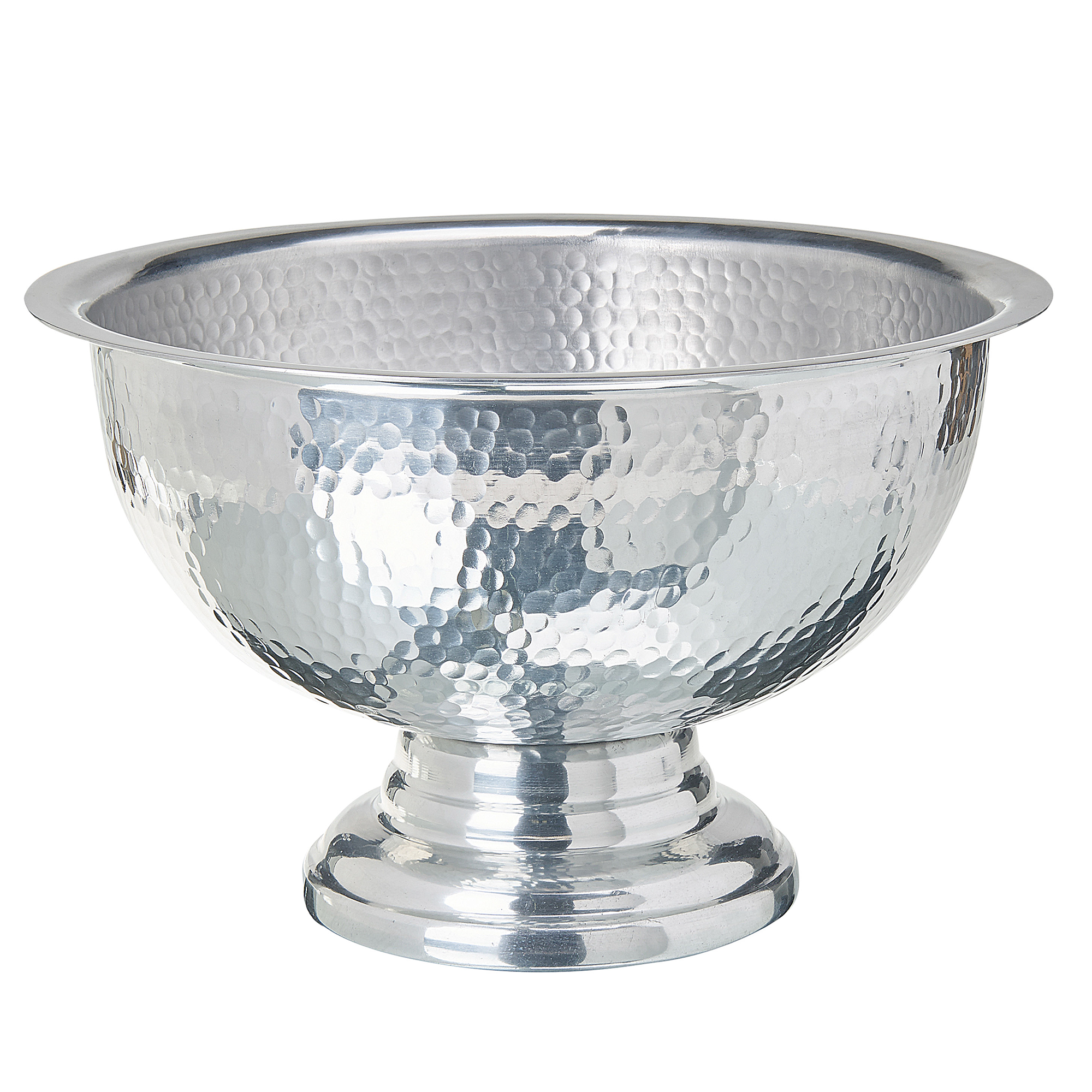 DEKOSCHALE Aluminium silber Tiwanaku - Silberfarben, Metall (22cm) - Beliani