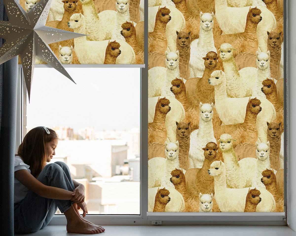 INNENROLLO - Fensterrollo - Rollo - 90x180 cm - Alpakaherde - Braun, Kunststoff (90/180/0.5cm) - TULUP