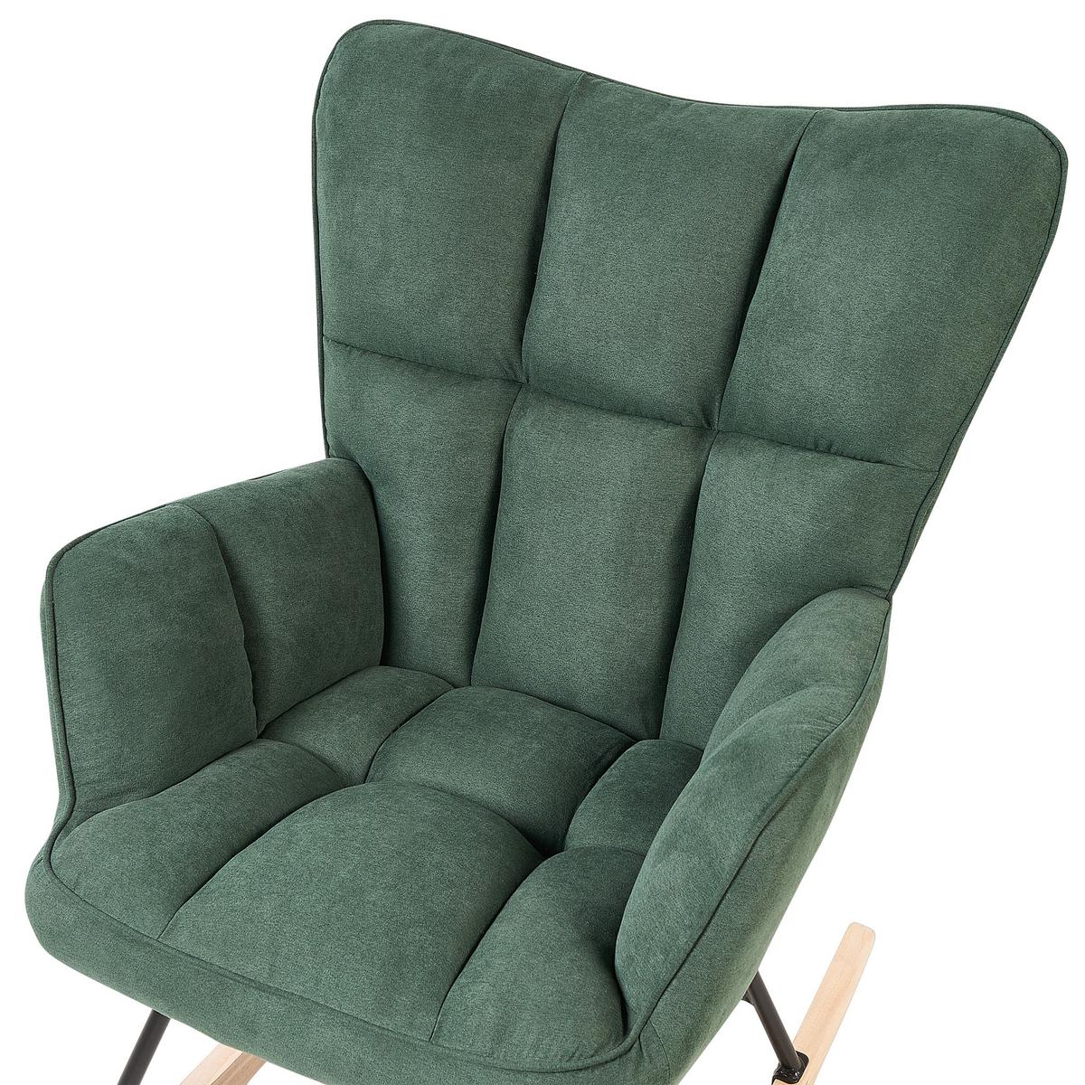 SCHAUKELSESSEL Stoff Grün Oulu - Grün, Textil/Metall (71/108/83cm) - Beliani