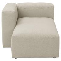 LONGCHAIR Armlehne links Kattrina Flachgewebe creme - Creme, Kunststoff (100/73/160cm) - 58aufmkessel