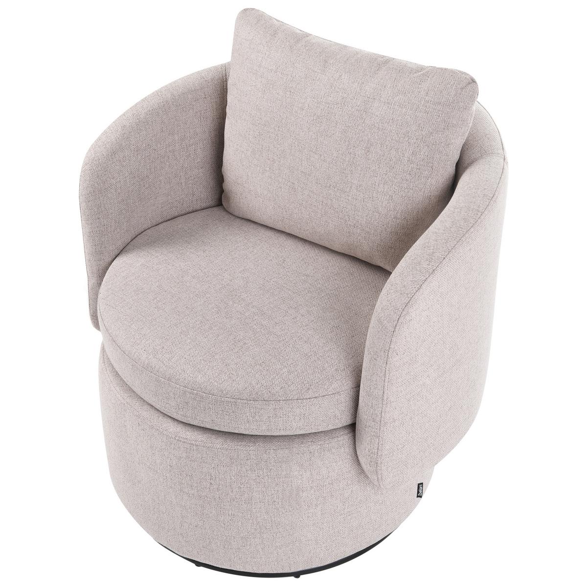 DREHSESSEL mit Stauraum Stoff Beige Horsens - Beige, Textil (72/70/68cm) - Beliani