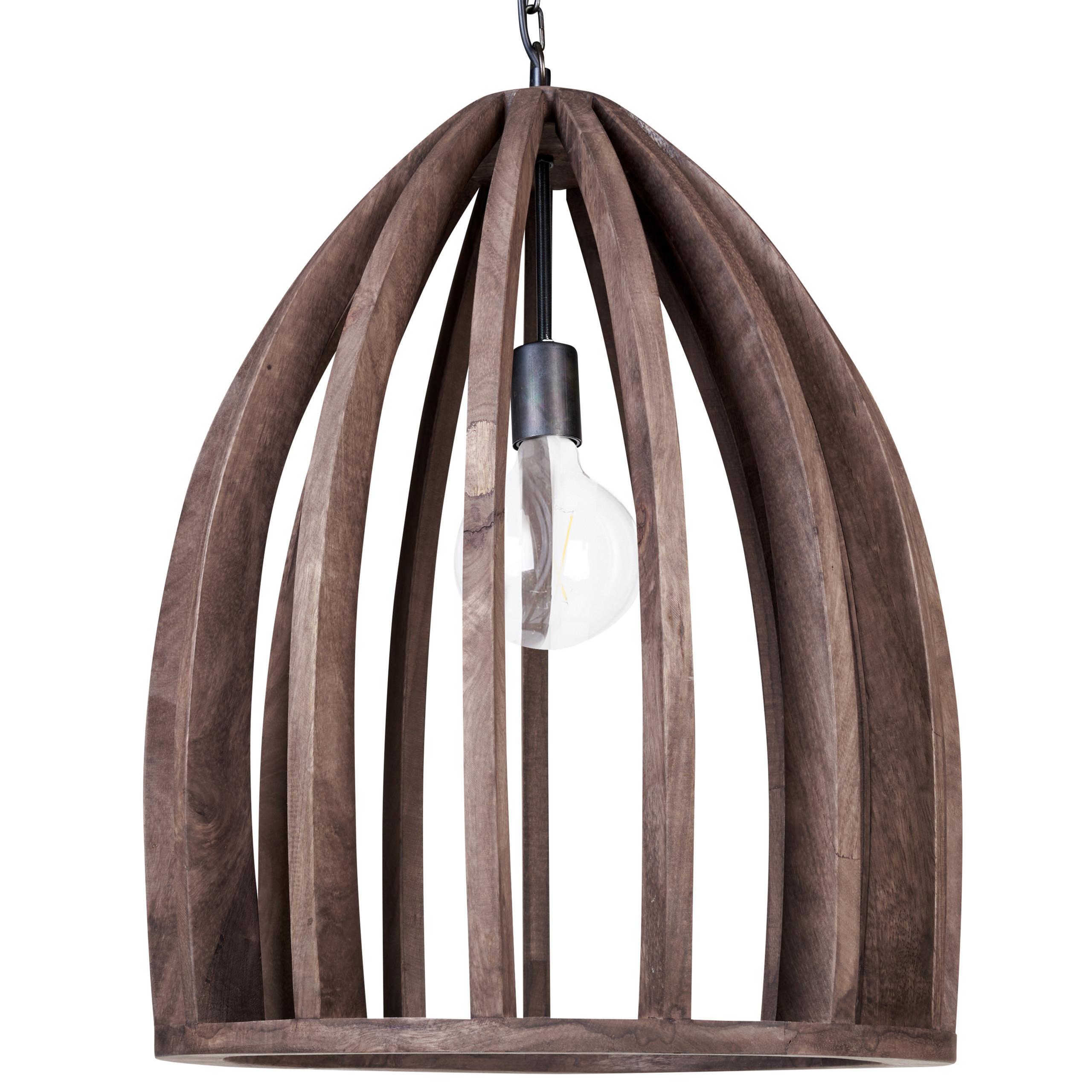 HÄNGELEUCHTE Manair 45/45/165 cm - Dunkelbraun, Holz (45/45/165cm) - Beliani