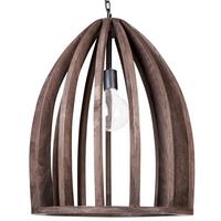 HÄNGELEUCHTE Manair 45/45/165 cm - Dunkelbraun, Holz (45/45/165cm) - Beliani