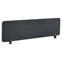 SCHREIBTISCHTRENNWAND 160/40 cm Dunkelgrau Ziggy - Dunkelgrau, Textil (160/40/2cm) - Beliani