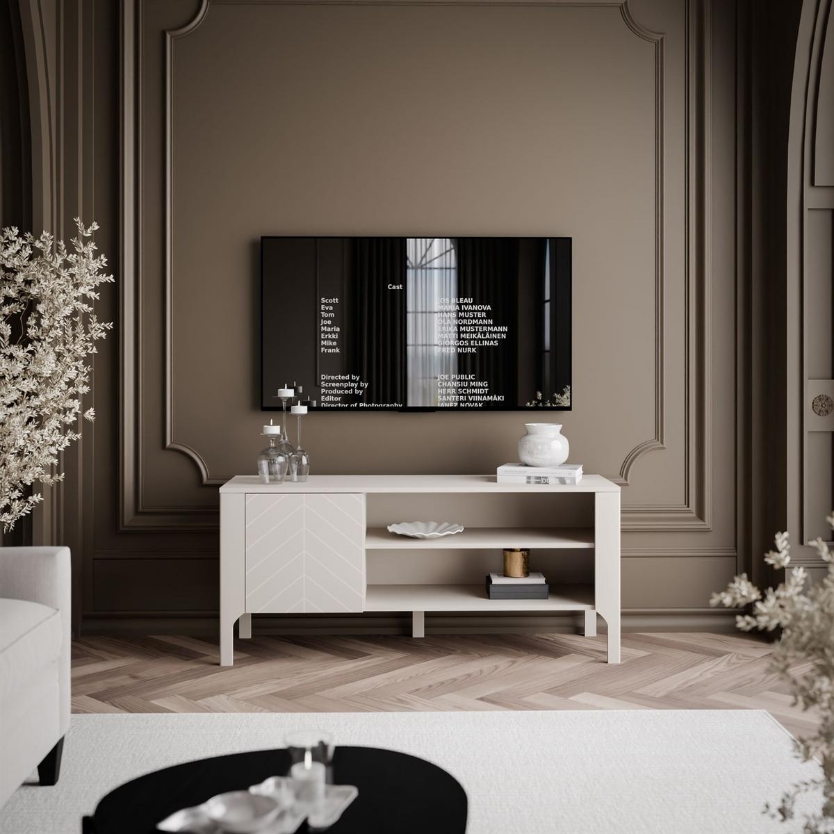 TV-SCHRANK LUMI 135 cm, Kaschmir - Kaschmir, Holzwerkstoff (135/57/41cm) - Lookway