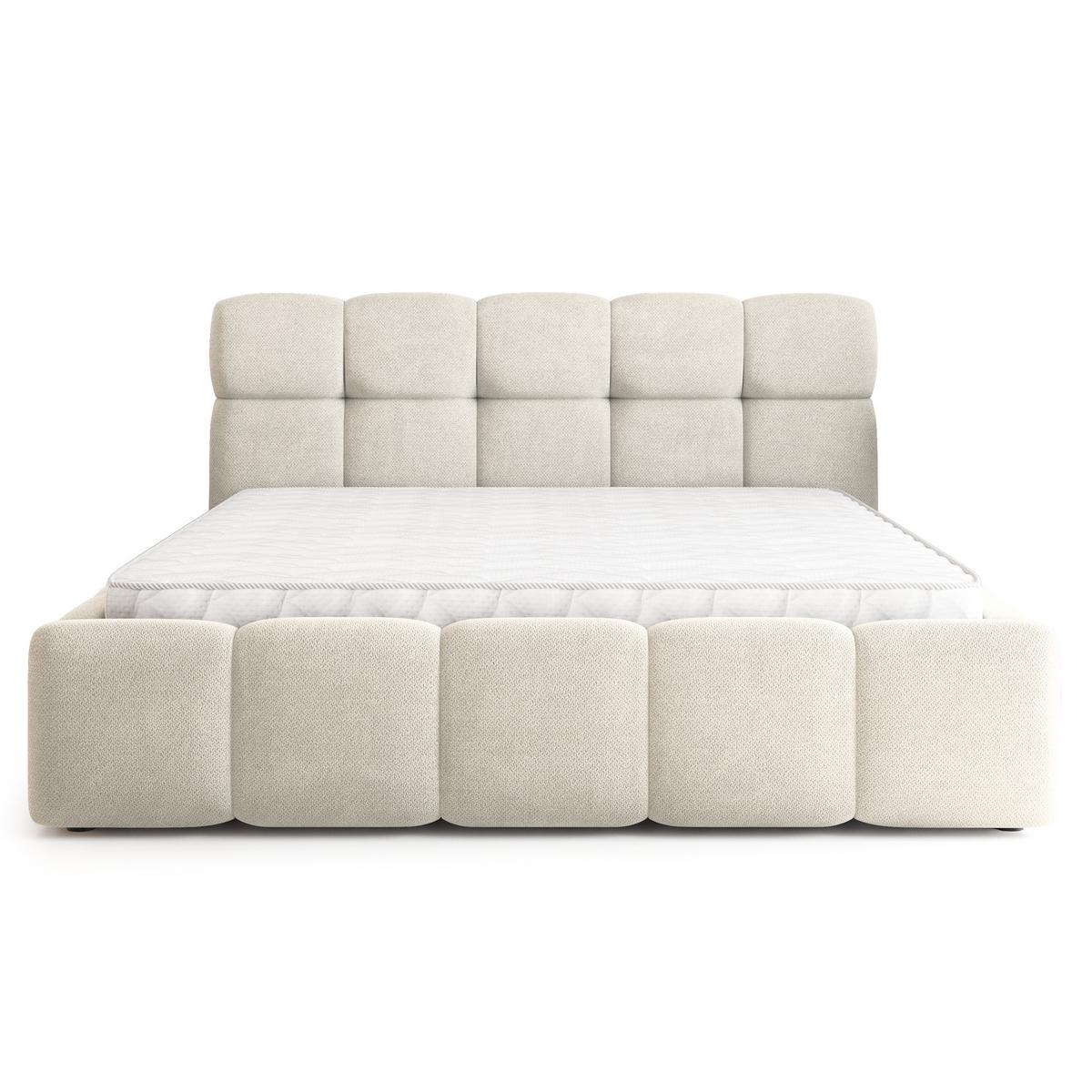 POLSTERBETT FARU SR 120x200 cm mit Bettkästen - Creme - Creme, Holz (120/200cm) - MASSENO