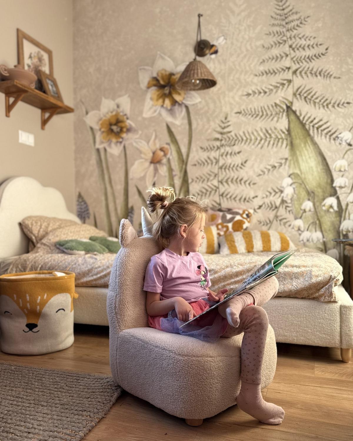 KINDERSESSEL Hellbeige Lulea - Beige/Braun, Textil (50/75/54cm) - Beliani