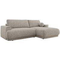 ECKSCHLAFSOFA RINA L Hellgrau Strukture - rechts - Hellgrau/Schwarz, Kunststoff/Textil (170/267cm) - MKS