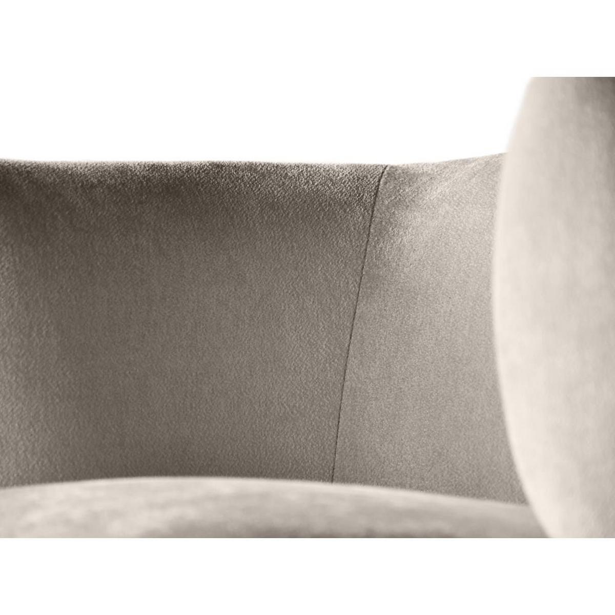 2-SITZER SOFA Nori cappuccino velour - Schwarz/Cappuccino, Kunststoff/Textil (150/68/72cm) - Beautysofa