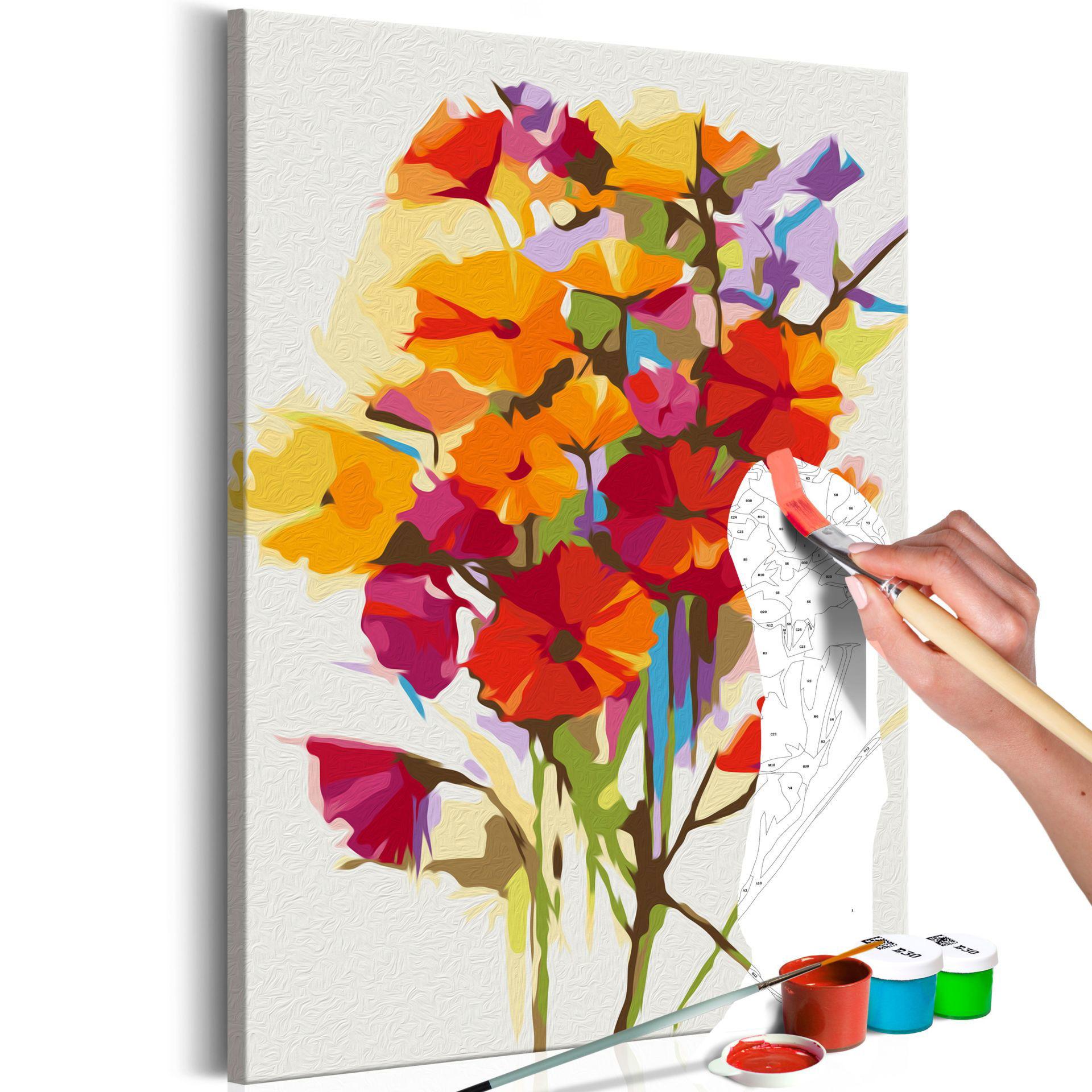 MALEN NACH ZAHLEN 40/50 cm - Multicolor, Textil (1.4/50cm) - KUNSTLOFT