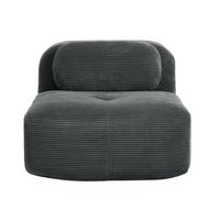 SOFAMODUL in cordstoff grau ohne armlehnen & modular - Grau, Textil (103/75/90cm) - Urban Meuble