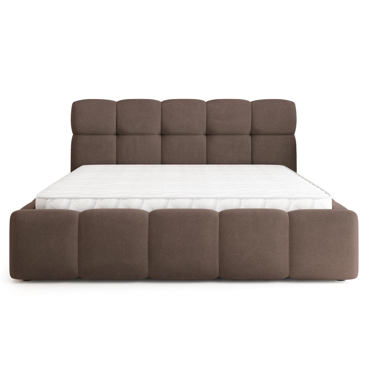 POLSTERBETT FARU SR 120x200 cm mit Bettkästen - Braun - Braun, Holz (120/200cm) - MASSENO