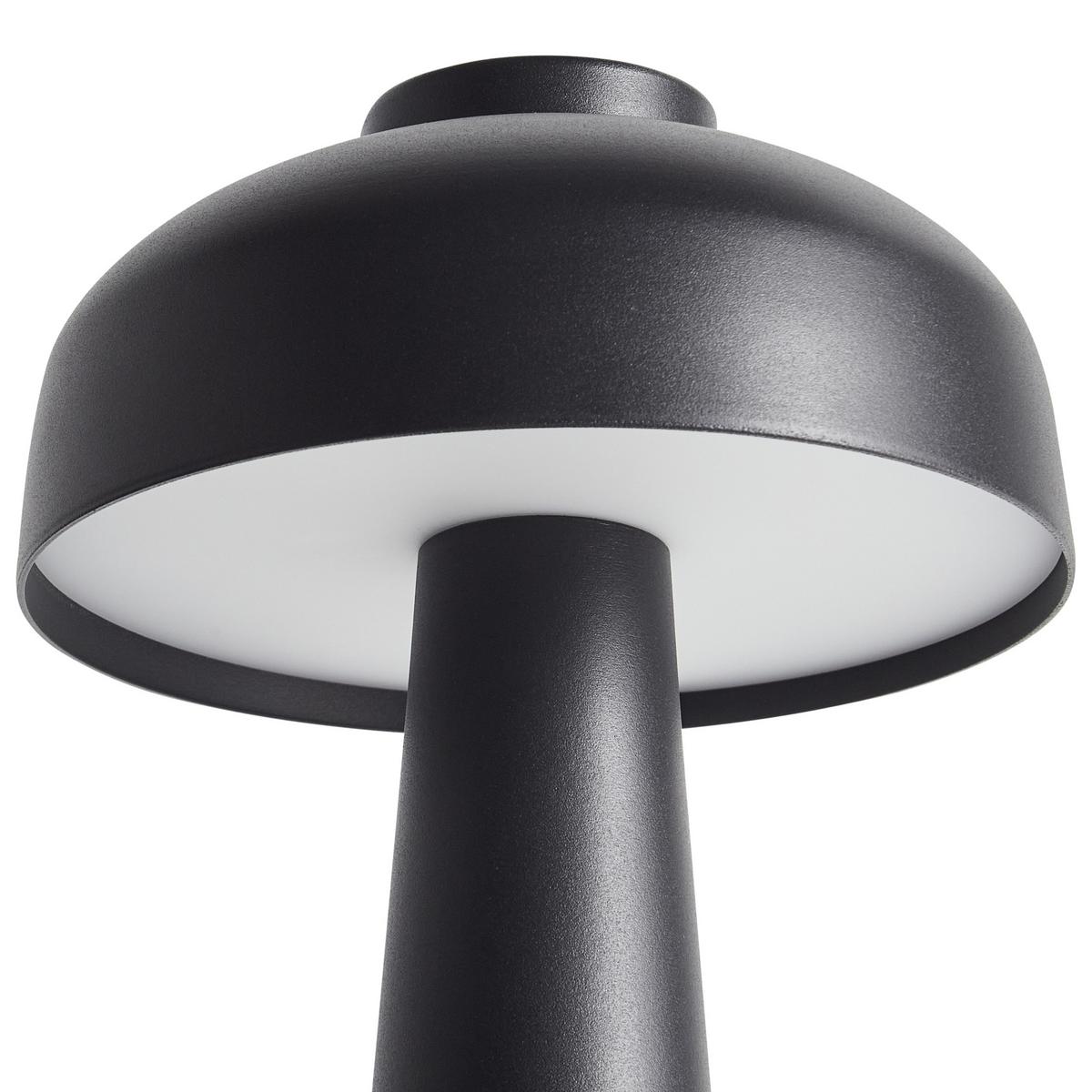 LED-TISCHLEUCHTE Schwarz/Weiß Agusan - Schwarz/Weiß, Metall (14/14/25cm) - Beliani