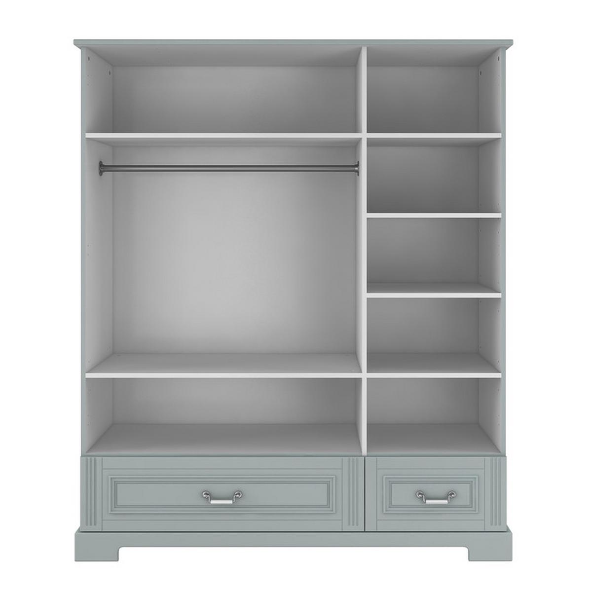 SCHRANK 3 Türen Grau - Grau, Holzwerkstoff (150/180/51cm) - Petits-meubles