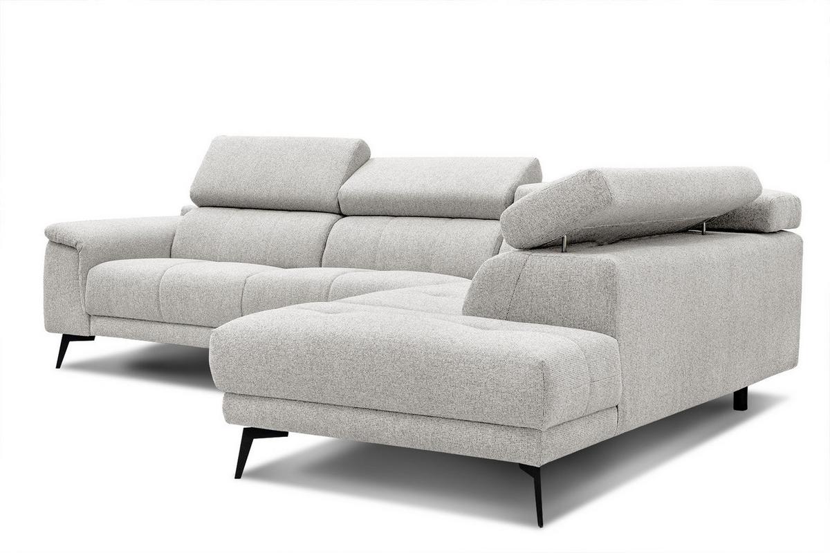ECKSOFA FIERO 5-Sitzer, creme - Creme/Schwarz, Holzwerkstoff/Textil (290/228cm) - Wozimo