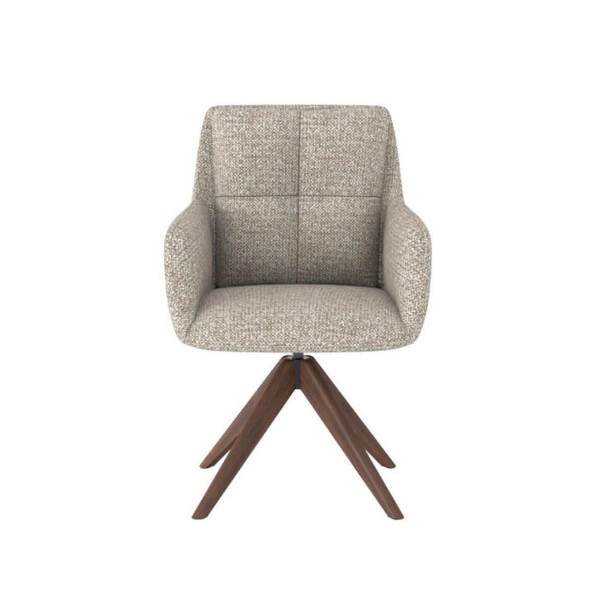BRIDGE-STUHL mit massivholzbeinen - dante 61/67/86 cm - Beige, Holzwerkstoff (67/86/61cm) - Signature