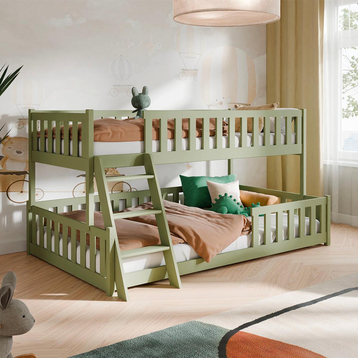ETAGENBETT 120/200 Léane Olive - Grün, Holz (120/200cm) - Petits-meubles