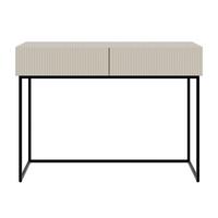SCHMINKTISCH Veldio Graubeige mit schwarzen Beinen 110 cm - Taupe/Greige, Holzwerkstoff/Metall (110/79/40cm) - Selsey