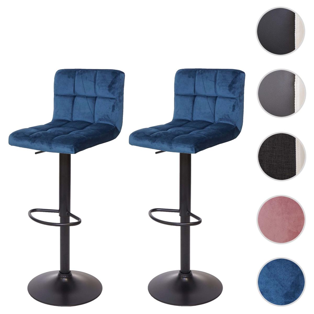 BARHOCKER Petrol 2er-Set - Petrol, Textil (38/107/41cm) - MCW