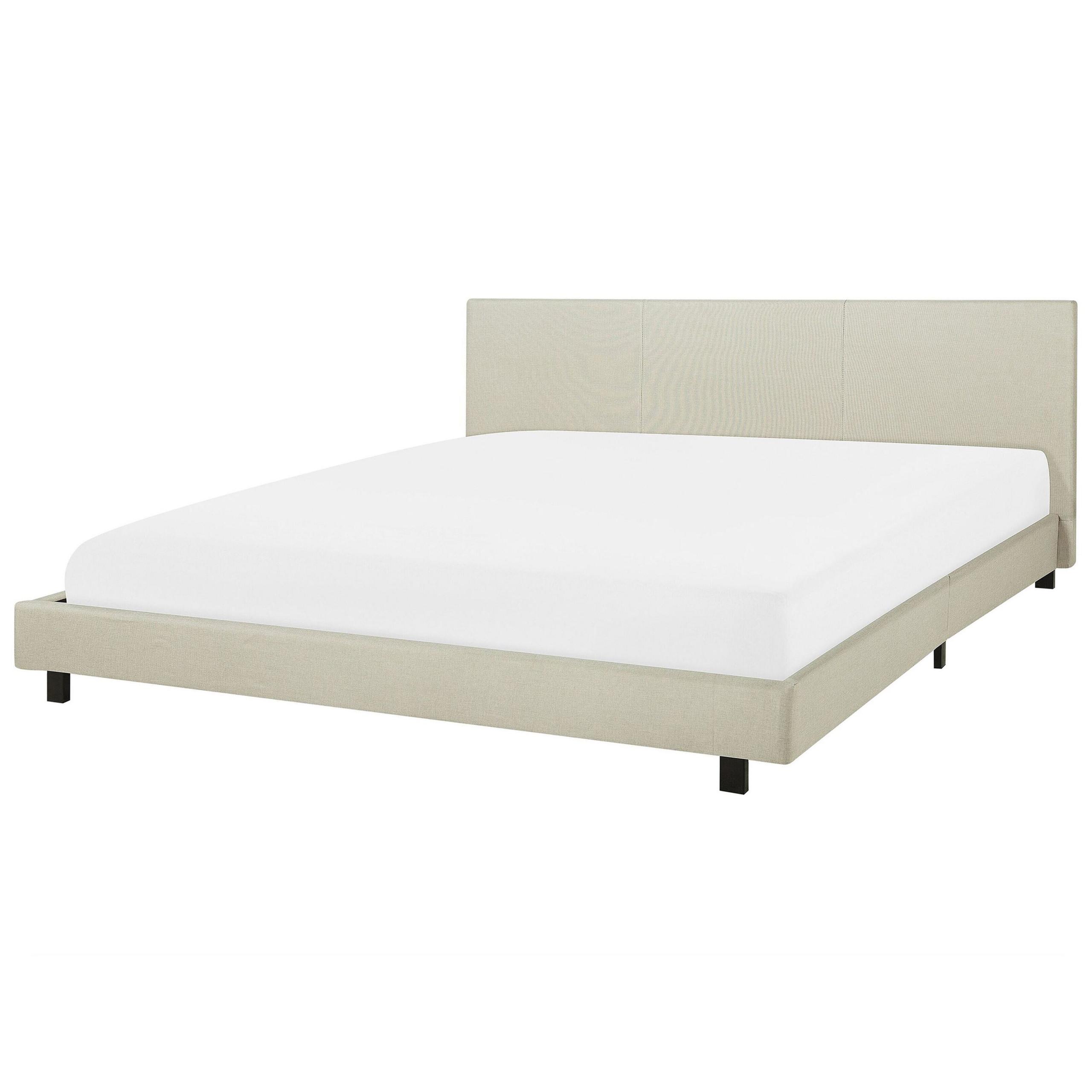 POLSTERBETT 180/200cm Beige Albi - Beige, Textil (180/200cm) - Beliani