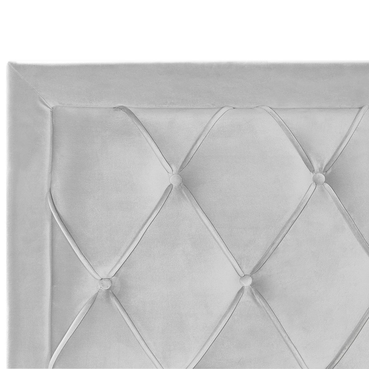 POLSTERBETT 160/200 cm Hellgrau Lievin - Hellgrau, Textil (160/200cm) - Beliani