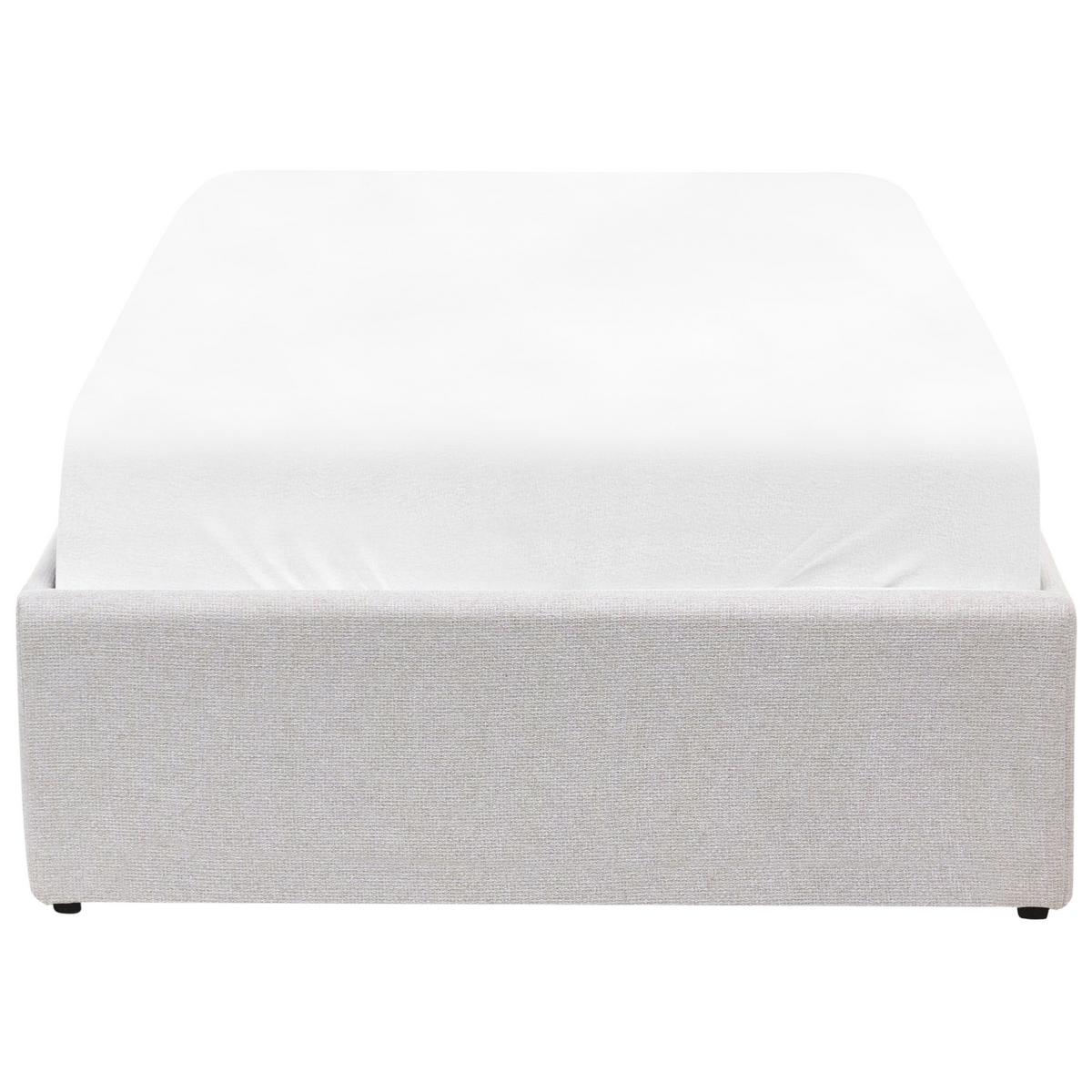 POLSTERBETT Grau 90/200 cm Dinan - Grau, Holz/Textil (90/200cm) - Beliani