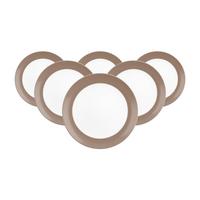 BROTTELLER Liberty Pure Colors Cocoa Brown ø 17,5 cm 6er Set - Braun, Keramik (17.7cm) - Seltmann Weiden