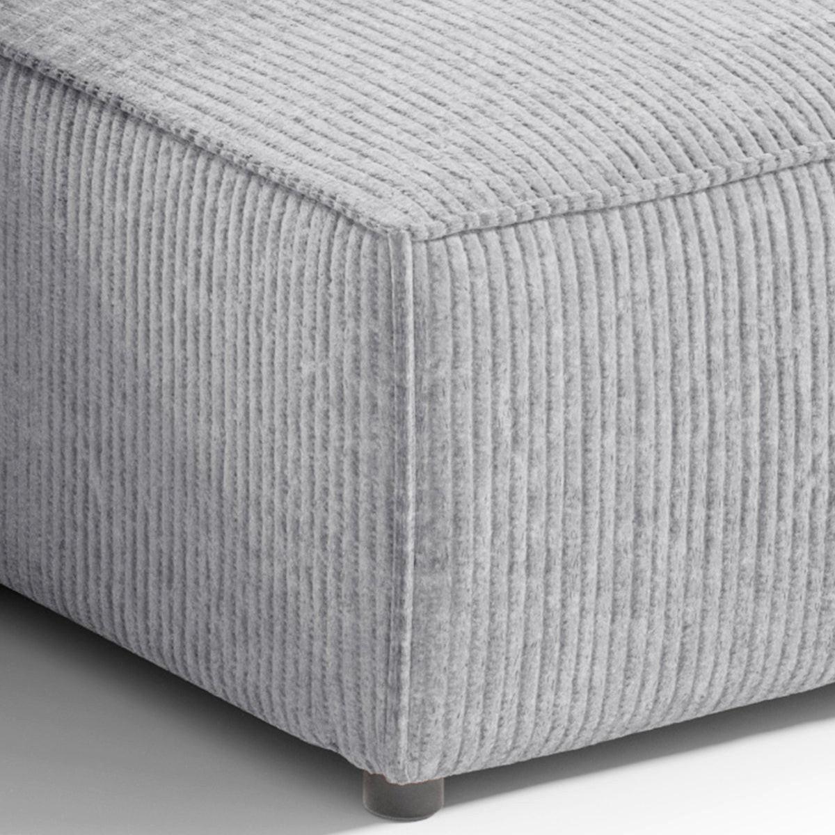ECKSOFA Isaac 3 Sitzplätze Hellgrau - Grau, Holz (257/148cm) - Petits-meubles