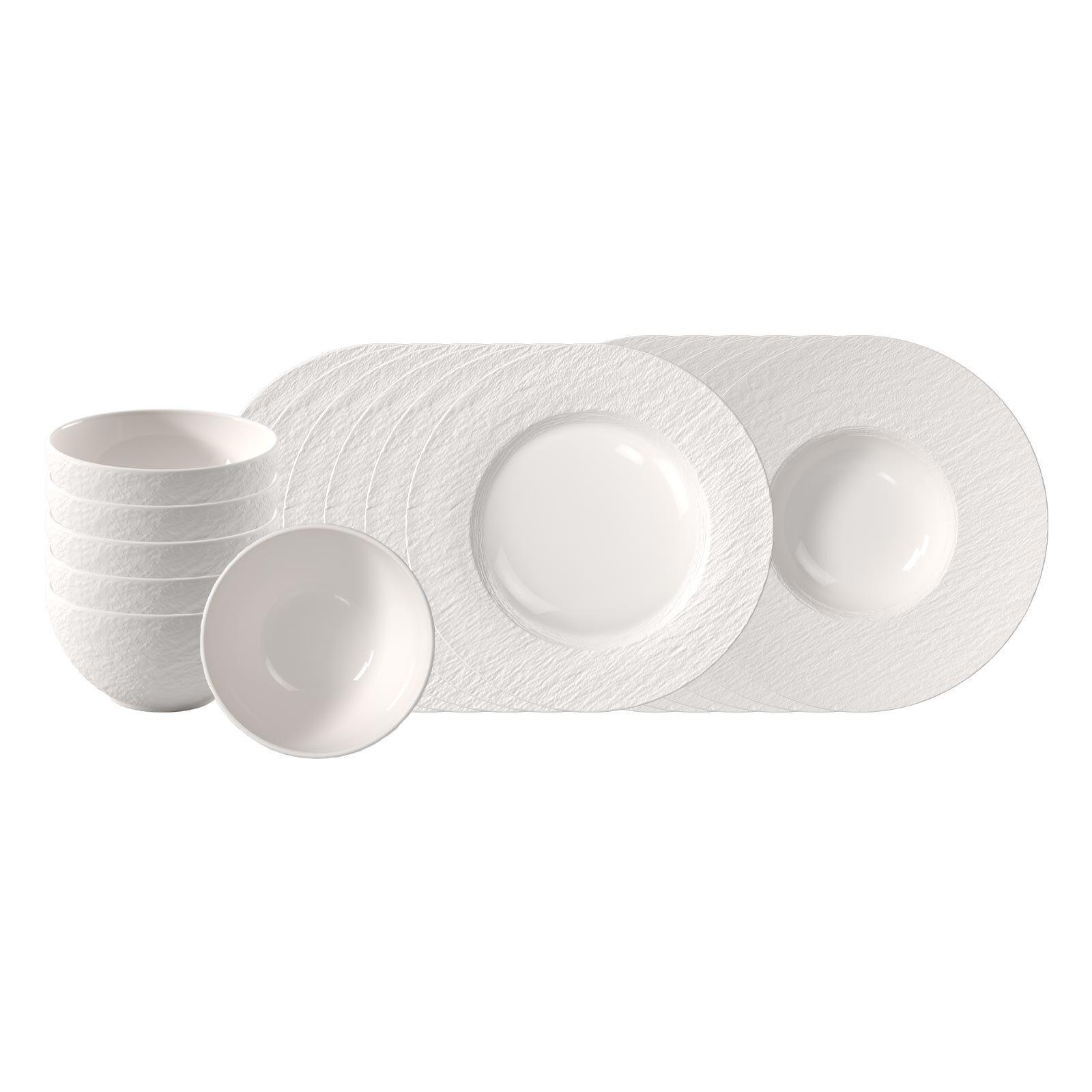 STARTER-SET Manufacture Ice weiß 18-tlg. - Weiß, Keramik (2/2/2cm) - Villeroy & Boch