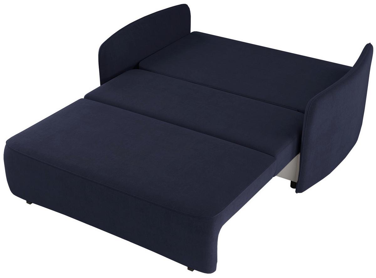 SCHLAFSOFA Paxi 165 cm - Schwarz/Dunkelblau, Textil/Metall (165/84/106cm) - Selsey