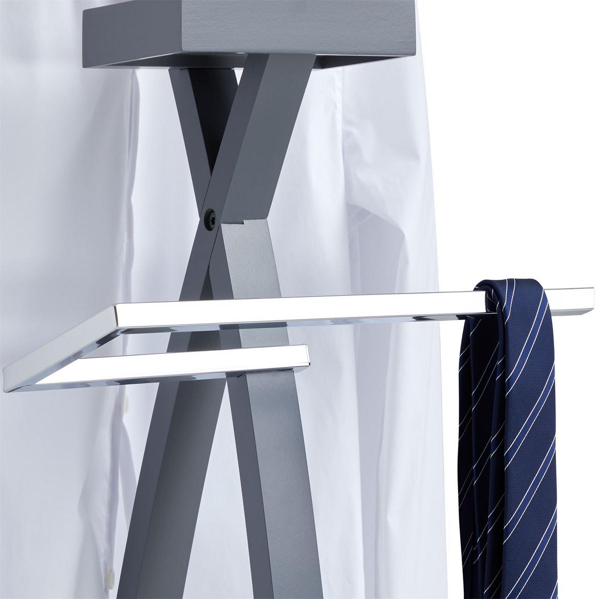HERRENDIENER ROBIN grau - Grau, Holz (45/117/34cm) - IDIMEX